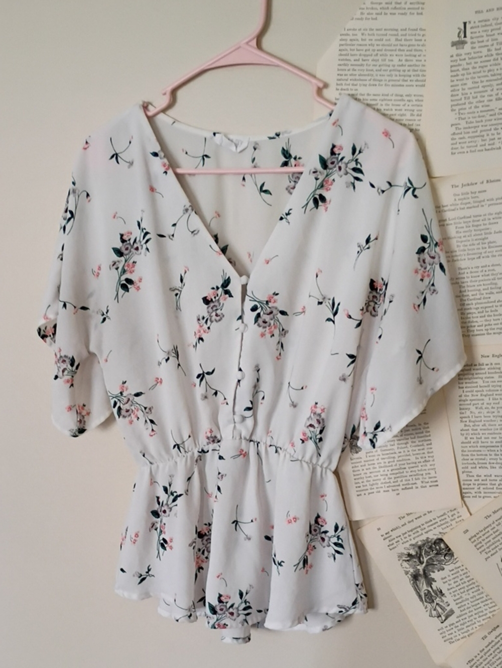 Pair Of Sienna Sky Peplum Floral Blouses